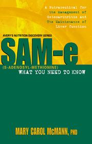 Cover of: SAM-e: What You Need to Know (Nutrition Discovery)