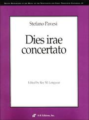 Cover of: Dies Irae Concertato (Recent Researches in the Music of the Nineteenth and Early Twentieth Centuries) by Stefano Pavesi