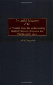 Cover of: Successful Educators: A Practical Guide for Understanding Children's Learning Problems and Mental Health Issues