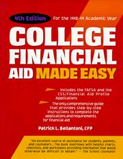 College financial aid made easy by Patrick L. Bellantoni