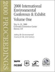 Cover of: 2000 International Environmental Conference and Exhibit by Tappi
