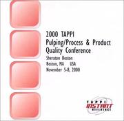 Cover of: 2000 TAPPI Pulping/Process & Product Quality Conference (CD-ROM)