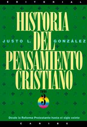 Cover of: Historia Del Pensamiento Cristiano: Tomos 1, 2 Y 3