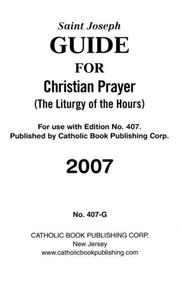 Cover of: Large Type Christian Prayer Guide, 2007