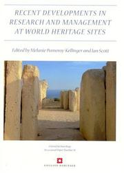 Cover of: Recent Developments In The Research And Management at World Heritage Sites (Oxford Archaeology Occasional Paper) (Oxford Archaeology Occasional Paper)