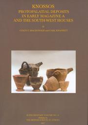 Cover of: Knossos: Protopalatial Deposits in Early Magazine A And The South-West Houses (Bsa Supplementary Volume)