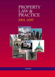 Cover of: Property Law and Practice (Lpc Guides) by P. Butt