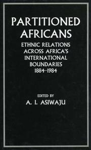 Cover of: Partitioned Africans by A.I. Asiwaju, A.I. Asiwaju