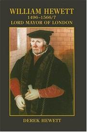 Cover of: William Hewett 1496-1566/7: Lord Mayor of London