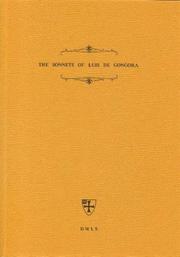 Cover of: The Sonnets of Luis De Gongora (Hispanic Monographs)