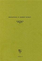 Cover of: Prepositions in Modern Russian (Slavonic Monographs)