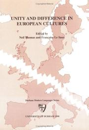 Cover of: Unity and Difference in European Cultures