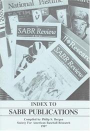 Cover of: Index to SABR Publications