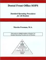 Cover of: Dental Front Office SOPs