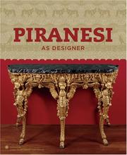 Cover of: Piranesi As Designer