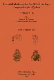 Cover of: Essential Mathematics for Gifted Students: Preparation for Algebra, Grades 4-8