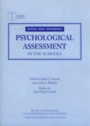 Cover of: Psychological Assessment in the Schools (Buros Desk Reference) by Buros Institute