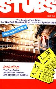 Cover of Stubs: The Seating Plan Guide for New York Theatres, Music Halls and Sports Stadia  by 