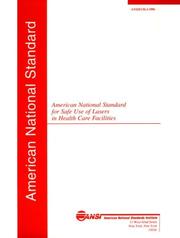 Cover of: American National Standard for Safe Use of Lasers by American National Standard