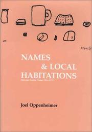 Cover of: Names & Local Habitations, Selected Poems (Jargon) by Joel Oppenheimer