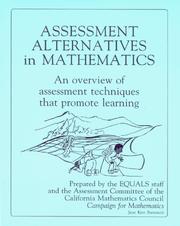 Cover of: Assessment Alternative in Mathematics: An Overview of Assessment Techniques That Promote Learning