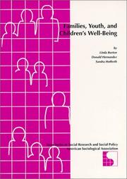 Cover of: Families, Youth, and Children's Well Being