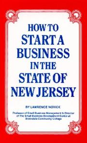 Cover of: How to Start a Business in the State of New Jersey | 