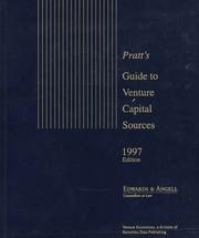 Cover of: Pratt's Guide to Venture Capital Sources 1997 (Serial)