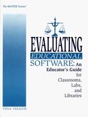 Cover of: Evaluating Educational Software by Tina Velgos