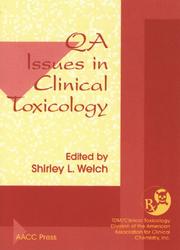 Cover of: QA Issues in Clinical Toxicology