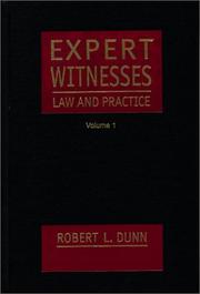 Cover of: Expert Witnesses by Robert L. Dunn