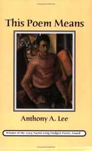 Cover of: This Poem Means by Anthony A. Lee
