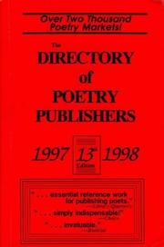 Cover of: The Directory of Poetry Publishers by Len Fulton, Len Fulton