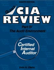 Cover of: CIA Review: The Audit Environment : Outlines & Study Guides, Problems & Solutions