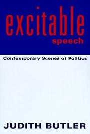 Cover of: Excitable speech by Judith Butler