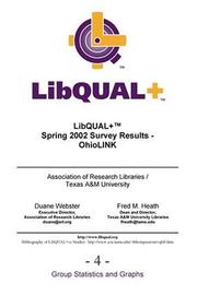 Cover of: LibQUAL+ Spring 2002 Survey Results by Association of Research Libraries