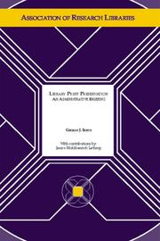 Cover of: Library Print Preservation: An Administrative Briefing