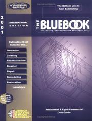 Cover of: The Bluebook of Cleaning, Reconstruction and Repair Costs: 2001 International (Bluebook of Cleaning)