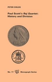 Cover of: Paul Scott's "Raj Quartet": History and Division (E L S Monograph Series)