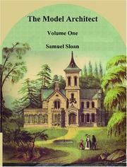 Cover of: The Model Architect, Volume One by Samuel Sloan