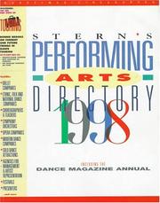 Cover of: Stern's Performing Arts Directory 1998 (Serial)