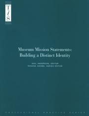 Cover of: Museum Mission Statements: Building a Distinct Identity, Resource Report