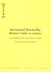 Cover of: International Museum Day Resource Guide (Professional Practice Series) by Roxana Adams, Roxana Adams