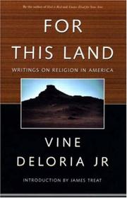 Cover of: For this land by Vine Deloria