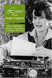 Cover of: Letters From God's Country: Nell Shipman Selected Correspondence And Writings, 1912-1970 (Hemingway Western Studies)