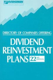 Directory of Companies Offering Dividend Reinvestment Plans by Sumie Kinoshita