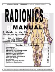 Cover of: Radionics Manual by John Williams