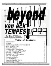 Cover of: Beyond Van Eck Tempest by 