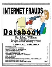 Cover of: Internet Frauds Databook by John J. Williams