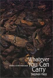 Cover of: Whatever You Can Carry: Poems of the Holocaust